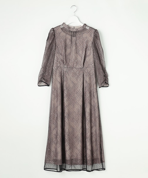 【Lily Calin】バイカラードットチュール ドレス