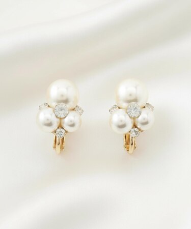 ミルキージュエル パール調 イヤリング