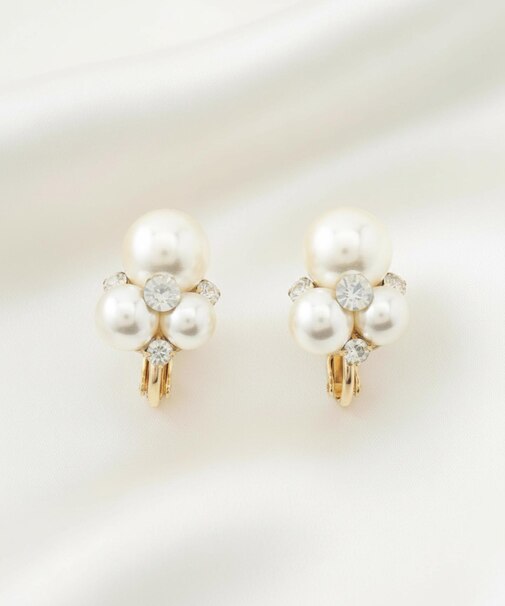 ミルキージュエル パール調 イヤリング