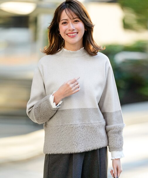 フェザーブロッキング ニット