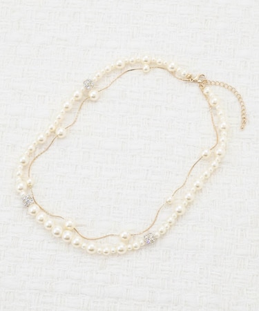 ロンデルパール調ステーション ネックレス