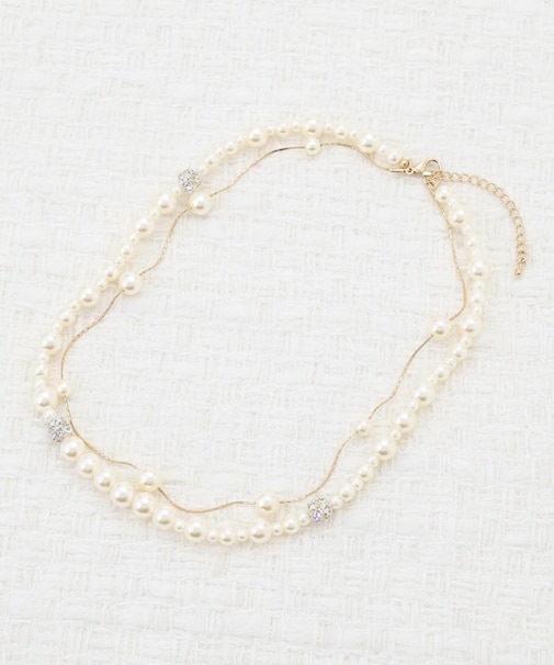 ロンデルパール調ステーション ネックレス