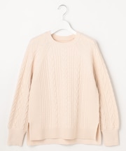 ケーブル ニット プルオーバー