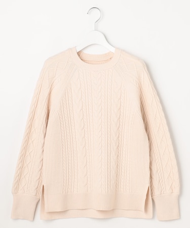 ケーブル ニット プルオーバー