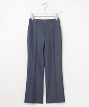 褒めらレディストレッチ セミフレア テーパードパンツ