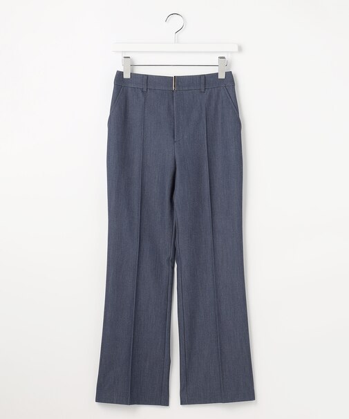 褒めらレディストレッチ セミフレア テーパードパンツ