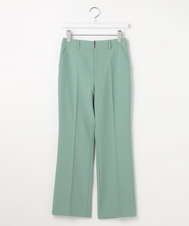 褒めらレディストレッチ セミフレア テーパードパンツ