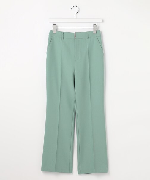 褒めらレディストレッチ セミフレア テーパードパンツ