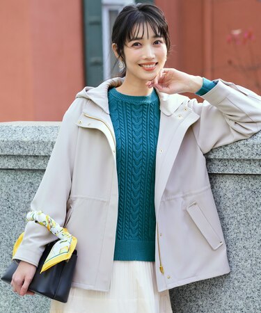 【2WAY】エレカジストレッチ フーデットハーフ アウター