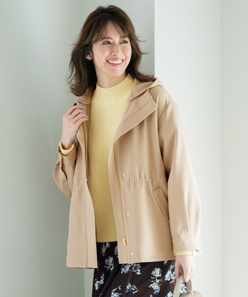 【2WAY】エレカジストレッチ フーデットハーフ アウター