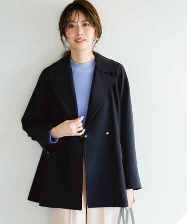 【2WAY】エレカジストレッチミドルトレンチ コート