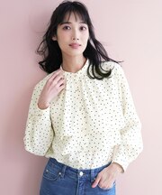 ラッフルレイヤード ブラウス