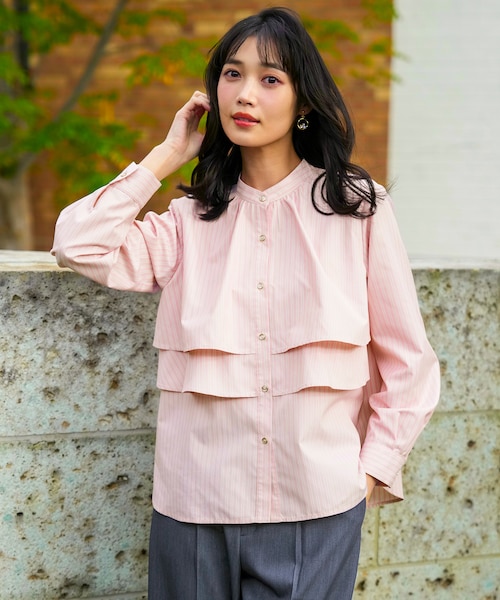 ラッフルレイヤード ブラウス｜エニィスィスの通販｜&mall（アンド