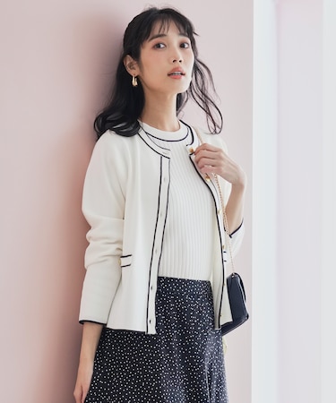 【花粉リリース】ラインポイント カーディガン