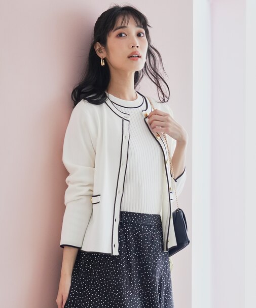 【花粉リリース】ラインポイント カーディガン