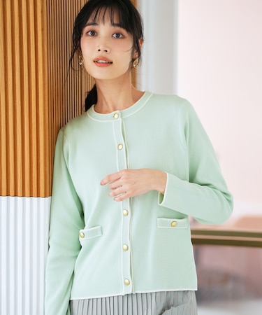 【花粉リリース】ラインポイント カーディガン