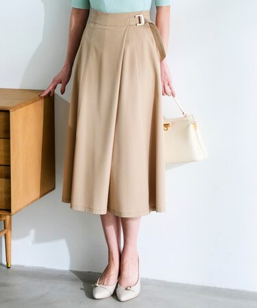 シャンブレーベルテッド スカート