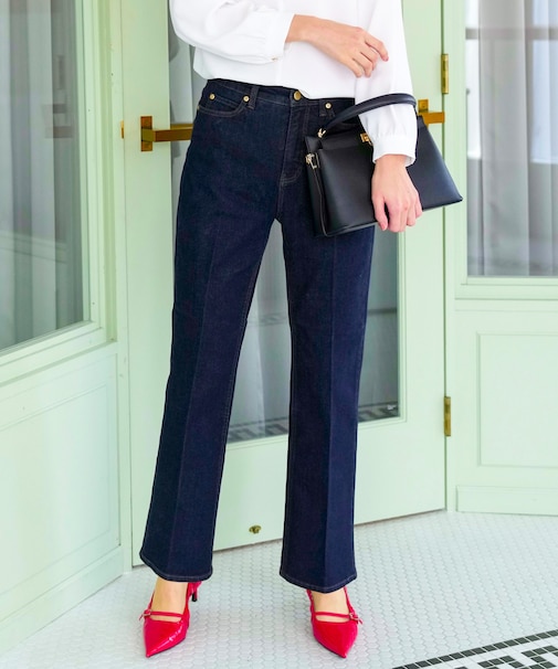 センタープレスセミフレア デニム