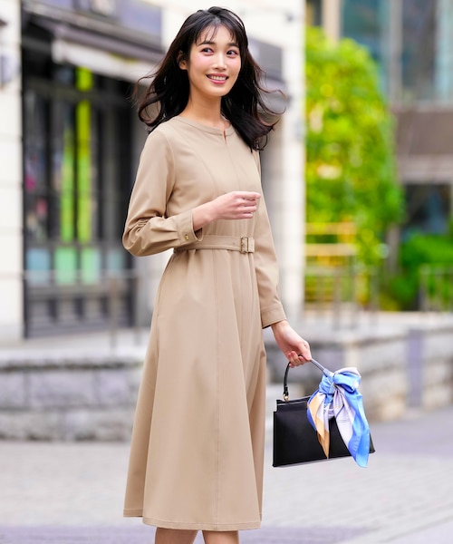 シャンブレーベルテッド ワンピース｜エニィスィスの通販｜&mall