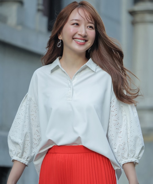 レースパフスリーブ シャツ｜エニィスィスの通販｜&mall（アンドモール