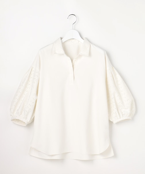 レースパフスリーブ シャツ