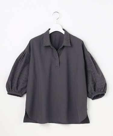 レースパフスリーブ シャツ