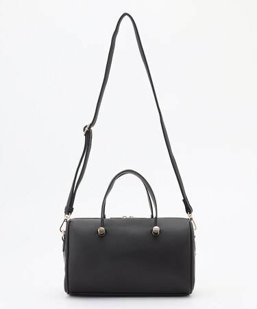 【2WAY】メタルアクセント ボストンバッグ