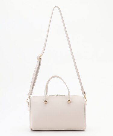 【2WAY】メタルアクセント ボストンバッグ