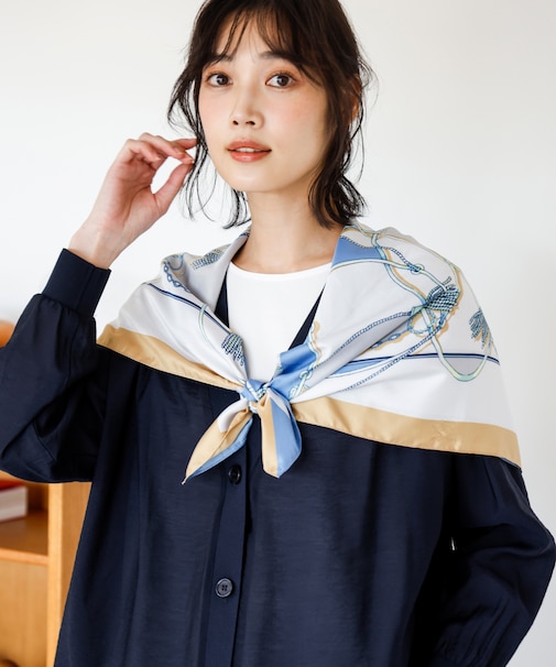 【WEB・一部店舗限定】大判チェーン スカーフ