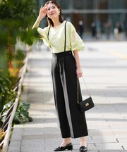 【2WAY】サスペンダー付き ワイドパンツ