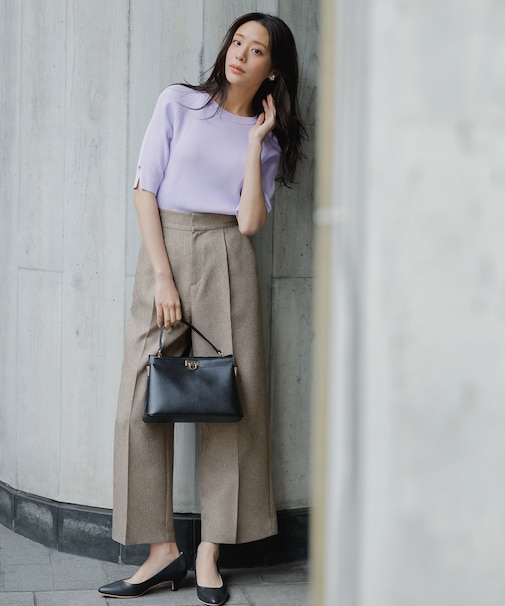 【2WAY】サスペンダー付き ワイドパンツ