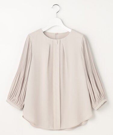 プリーツスリーブ ブラウス