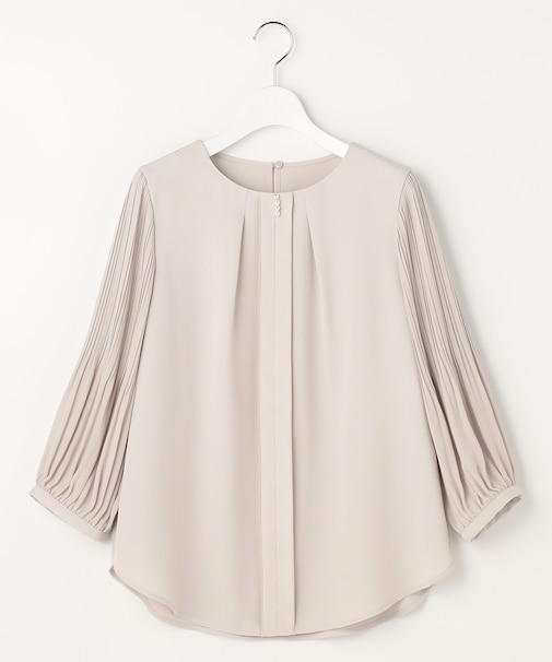 プリーツスリーブ ブラウス