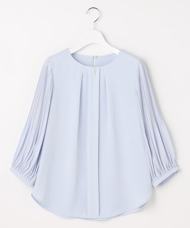 プリーツスリーブ ブラウス