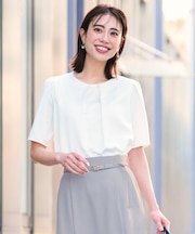 【2WAY】サテン ブラウス