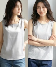 【2WAY】サテン タンクトップ