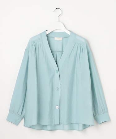 シアーギャザー カーディガン