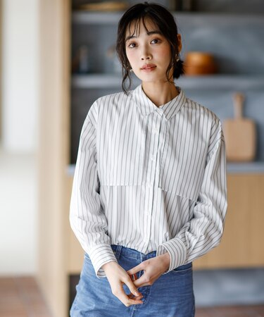 クロップドヨークハオリ シャツ