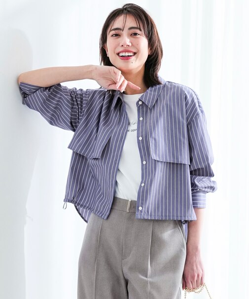 クロップドヨークハオリ シャツ