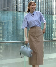 【2WAY】フロントジップタイト スカート