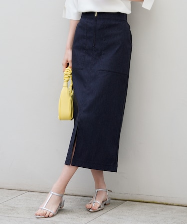 【2WAY】フロントジップタイト スカート