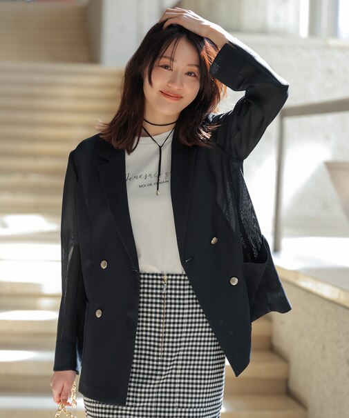 シアーメッシュ ダブルジャケット