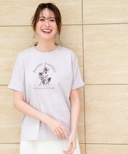 フラワープリント ロゴＴシャツ