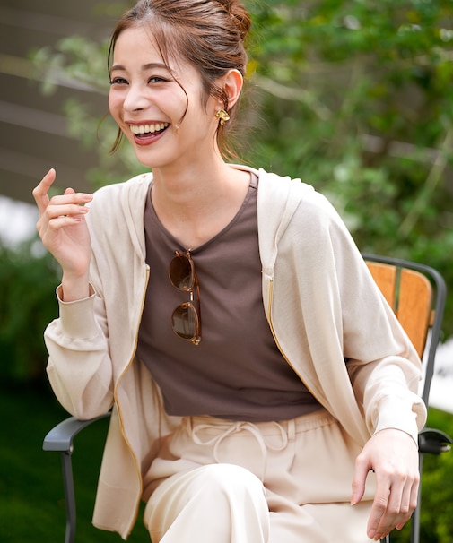 エアリー ニットフーディー