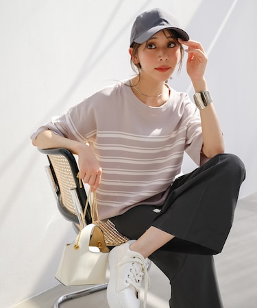 【アイスタッチ】ボートネックニット プルオーバー