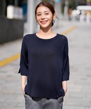 【アイスタッチ】ボートネックニット プルオーバー