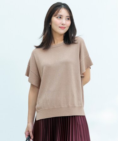 【and GIRL掲載/アイスタッチ】フレンチスリーブ ニット