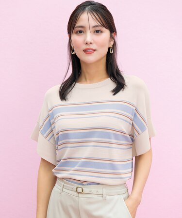 【and GIRL掲載/アイスタッチ】フレンチスリーブ ニット