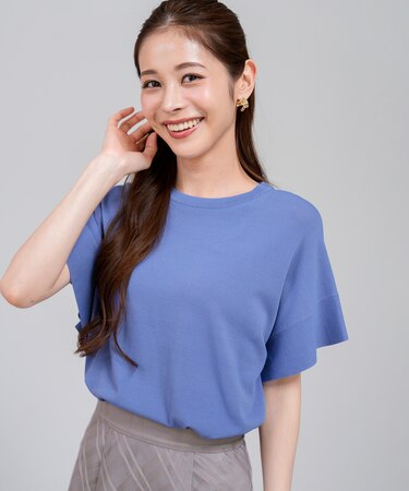 【アイスタッチ】フレンチスリーブ ニット