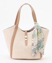 スカーフ付き カゴバッグ